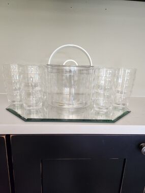 Bodum Clear Acrylic Ice Bucket and Tumbler Bar Set